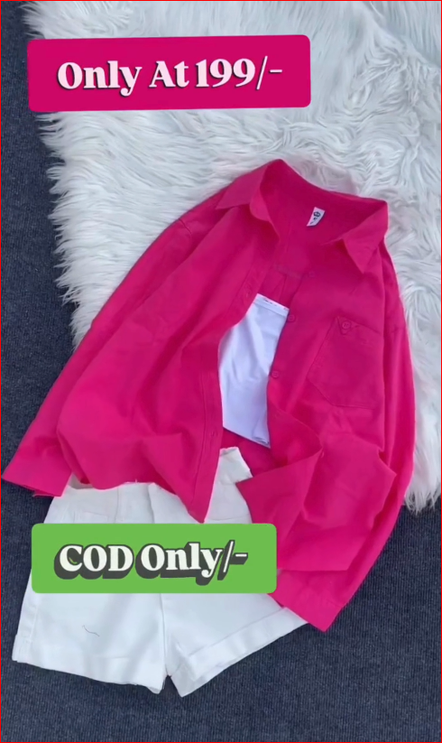 Trendy Women’s Casual Oversized Shirt | Stylish Summer Layer Shirt |