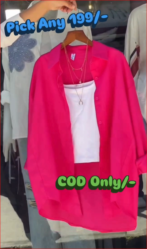 Trendy Pink Oversized Shirt for Girls | Stylish Casual Layering Shirt |