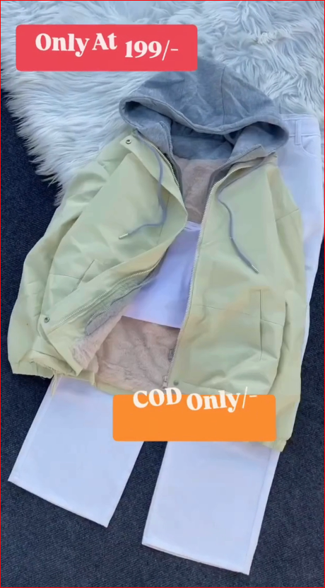 Pastel Yellow Hooded Winter Jacket for Girls | Fleece Lined Zip Hoodie |