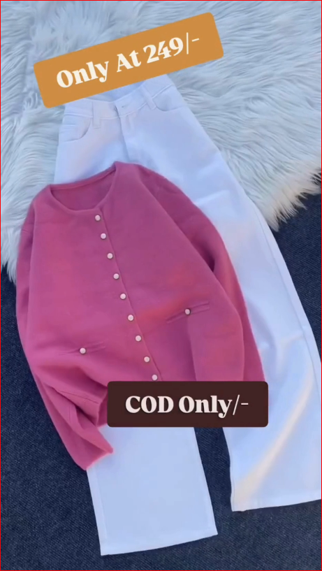 Elegant Pearl Button Knit Cardigan for Girls | Soft Stylish Winter Sweater |