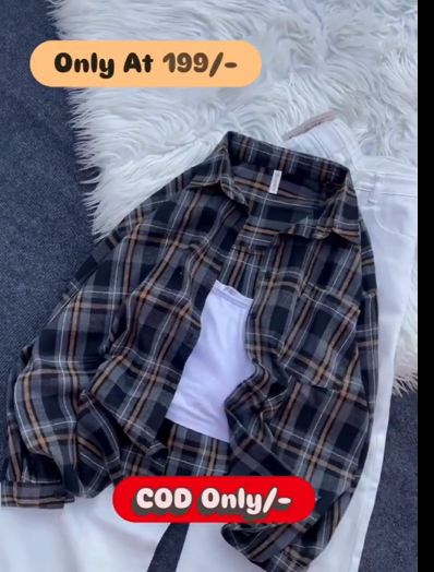 Trendy Checked Shirt with Inner Combo for Women