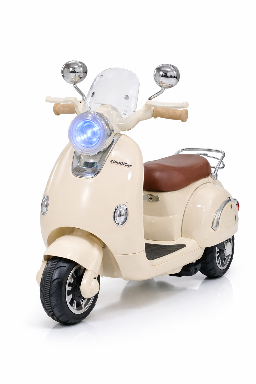 Kids Electric Vespa Style Ride-On Bike with LED Headlight & Music