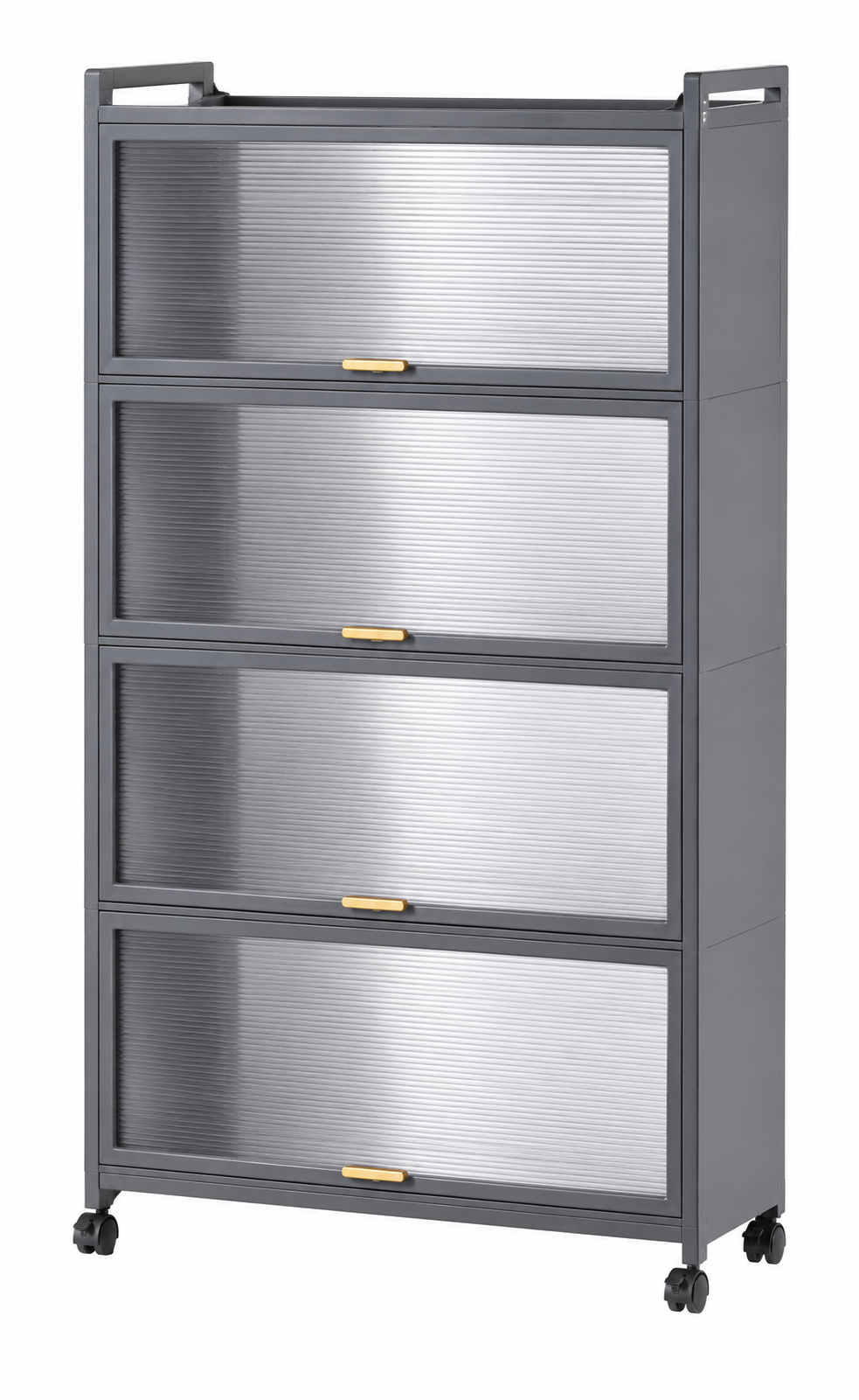 4 Layer Multipurpose Storage Cabinet with Wheels | Foldable Organizer Rack for Home