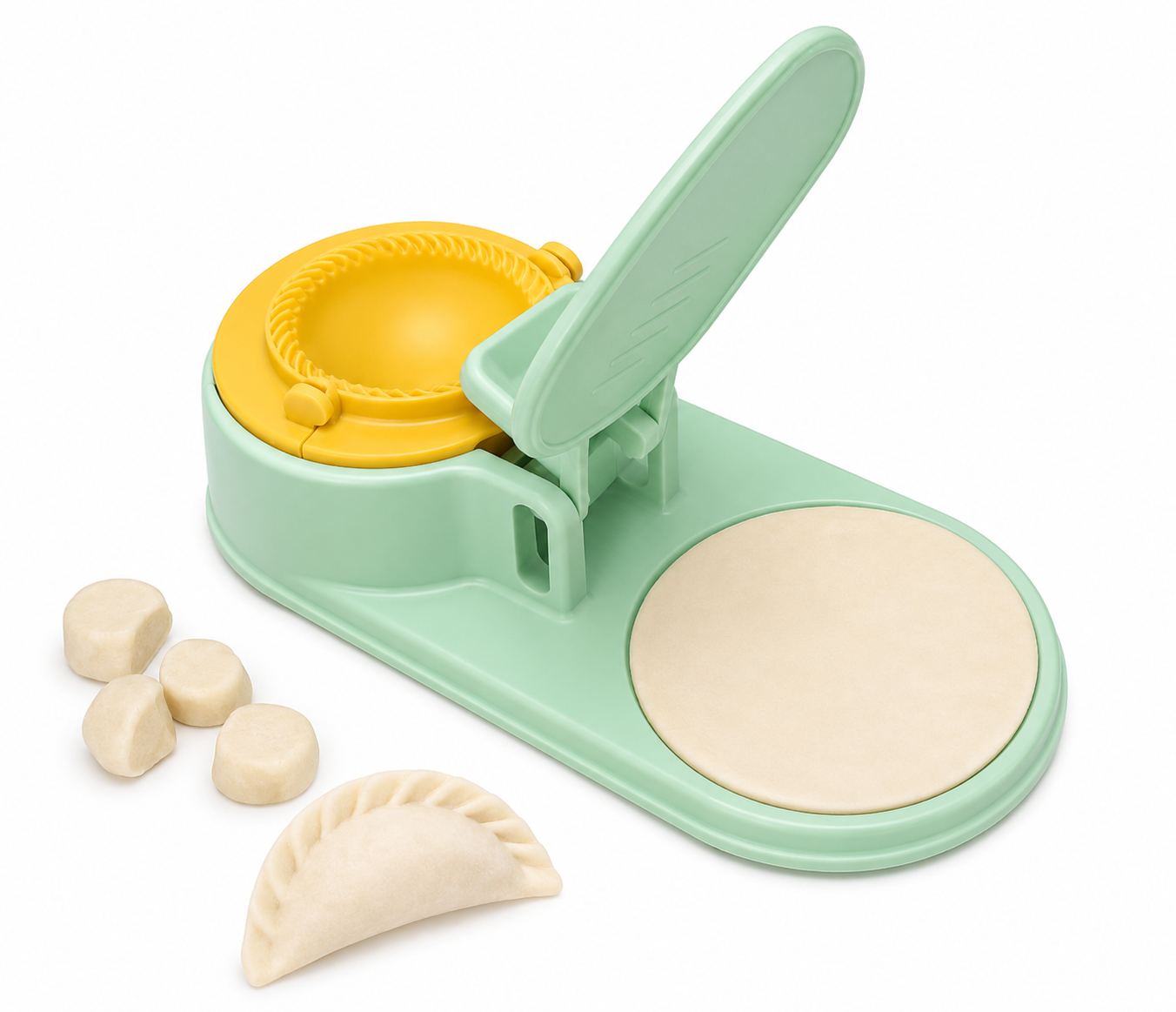 2 in 1 Dumpling Maker Machine | Manual Momos & Gujiya Press Tool