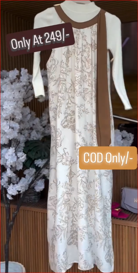 Elegant Floral Printed Maxi Dress with Attached Shrug Detail